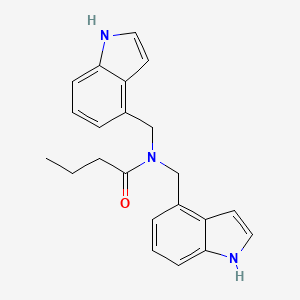 molecular formula C22H23N3O B1177639 N,N-bis(1H-indol-4-ylmethyl)butanamide 