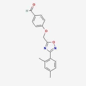 4-((3-(2,4-Dimethylphenyl)-1,2,4-oxadiazol-5-yl)methoxy)benzaldehyde