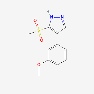 4-(3-Methoxyphenyl)-3-(methylsulfonyl)-1H-pyrazole