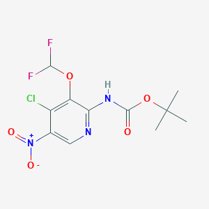 tert-Butyl (4-chloro-3-(difluoromethoxy)-5-nitropyridin-2-yl)carbamate