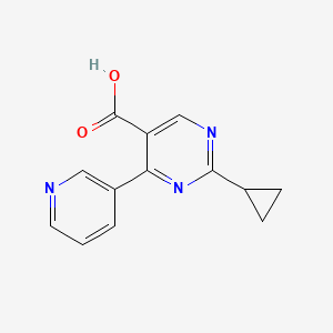 2-Cyclopropyl-4-(pyridin-3-yl)pyrimidine-5-carboxylic acid