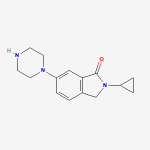 2-Cyclopropyl-6-(piperazin-1-yl)isoindolin-1-one