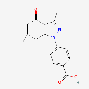 4-(3,6,6-trimethyl-4-oxo-4,5,6,7-tetrahydro-1H-indazol-1-yl)benzoic acid