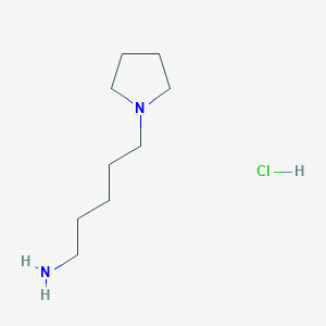 molecular formula C9H21ClN2 B11776506 5-(Pyrrolidin-1-yl)pentan-1-amine hydrochloride 