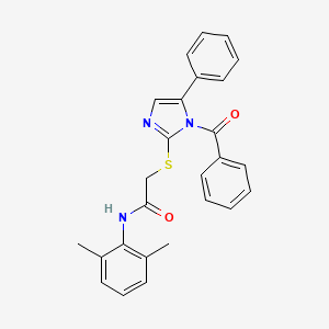 2-((1-Benzoyl-5-phenyl-1H-imidazol-2-yl)thio)-N-(2,6-dimethylphenyl)acetamide