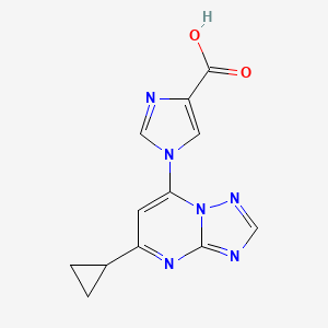 1-(5-Cyclopropyl-[1,2,4]triazolo[1,5-a]pyrimidin-7-yl)-1H-imidazole-4-carboxylic acid