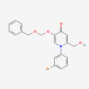 5-((Benzyloxy)methoxy)-1-(3-bromophenyl)-2-(hydroxymethyl)pyridin-4(1H)-one