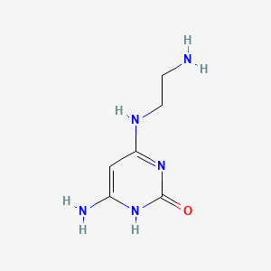 molecular formula C6H11N5O B1177677 4-Amino-6-[(2-aminoethyl)amino]-2-pyrimidinol 