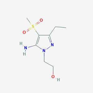 2-(5-Amino-3-ethyl-4-(methylsulfonyl)-1H-pyrazol-1-yl)ethanol