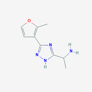 1-(3-(2-Methylfuran-3-yl)-1H-1,2,4-triazol-5-yl)ethanamine