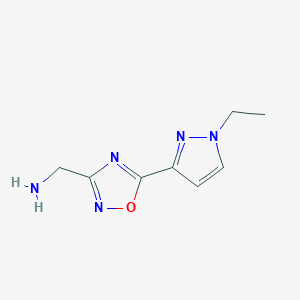 (5-(1-Ethyl-1H-pyrazol-3-yl)-1,2,4-oxadiazol-3-yl)methanamine