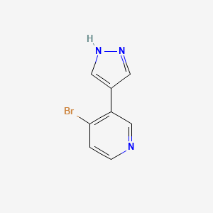 molecular formula C8H6BrN3 B11776847 4-Bromo-3-(1H-pyrazol-4-yl)pyridine 