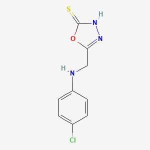 molecular formula C9H8ClN3OS B11776855 5-(((4-Chlorophenyl)amino)methyl)-1,3,4-oxadiazole-2-thiol 