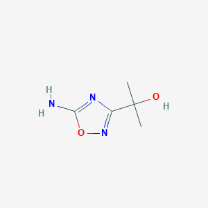 molecular formula C5H9N3O2 B11776863 2-(5-Amino-1,2,4-oxadiazol-3-yl)propan-2-ol CAS No. 1956318-55-0