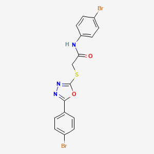 N-(4-Bromophenyl)-2-((5-(4-bromophenyl)-1,3,4-oxadiazol-2-yl)thio)acetamide