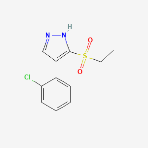 4-(2-Chlorophenyl)-3-(ethylsulfonyl)-1H-pyrazole