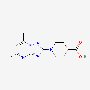 1-(5,7-Dimethyl-[1,2,4]triazolo[1,5-a]pyrimidin-2-yl)piperidine-4-carboxylic acid