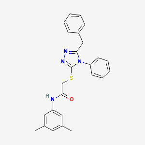 2-((5-Benzyl-4-phenyl-4H-1,2,4-triazol-3-yl)thio)-N-(3,5-dimethylphenyl)acetamide