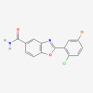 2-(5-Bromo-2-chlorophenyl)benzo[d]oxazole-5-carboxamide