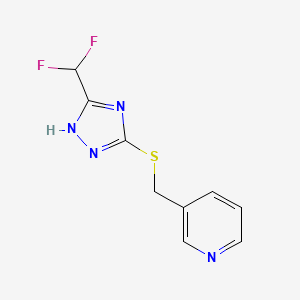 3-(((5-(Difluoromethyl)-4H-1,2,4-triazol-3-yl)thio)methyl)pyridine