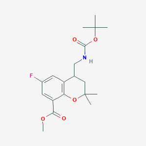 Methyl 4-(((tert-butoxycarbonyl)amino)methyl)-6-fluoro-2,2-dimethylchroman-8-carboxylate