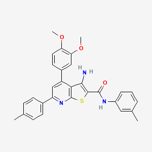 3-Amino-4-(3,4-dimethoxyphenyl)-N-(m-tolyl)-6-(p-tolyl)thieno[2,3-b]pyridine-2-carboxamide