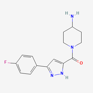 (4-Aminopiperidin-1-yl)(3-(4-fluorophenyl)-1H-pyrazol-5-yl)methanone