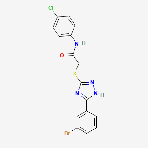 2-((3-(3-Bromophenyl)-1H-1,2,4-triazol-5-yl)thio)-N-(4-chlorophenyl)acetamide