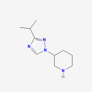 3-(3-Isopropyl-1H-1,2,4-triazol-1-yl)piperidine