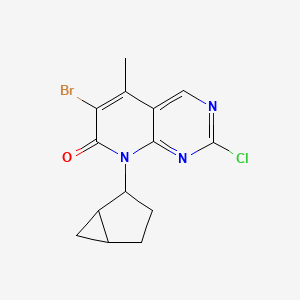 molecular formula C14H13BrClN3O B11777137 8-(Bicyclo[3.1.0]hexan-2-yl)-6-bromo-2-chloro-5-methylpyrido[2,3-d]pyrimidin-7(8H)-one 