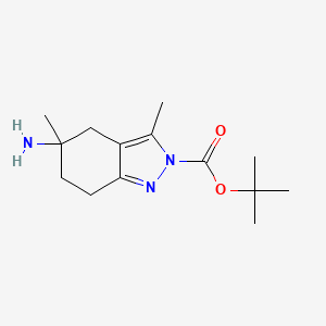 tert-Butyl 5-amino-3,5-dimethyl-4,5,6,7-tetrahydro-2H-indazole-2-carboxylate