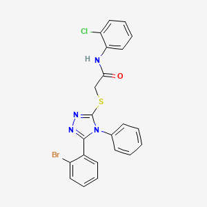 2-((5-(2-Bromophenyl)-4-phenyl-4H-1,2,4-triazol-3-yl)thio)-N-(2-chlorophenyl)acetamide