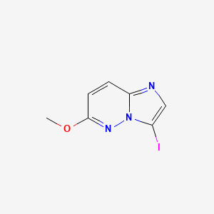 molecular formula C7H6IN3O B11777204 3-Iodo-6-methoxyimidazo[1,2-b]pyridazine 