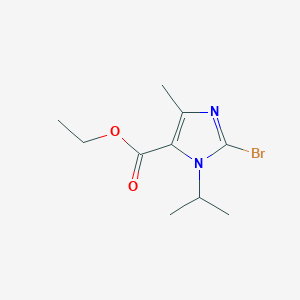 molecular formula C10H15BrN2O2 B11777227 Ethyl 2-bromo-1-isopropyl-4-methyl-1H-imidazole-5-carboxylate 