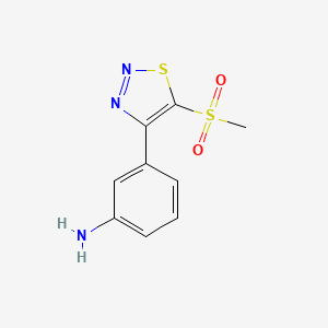 3-(5-(Methylsulfonyl)-1,2,3-thiadiazol-4-yl)aniline