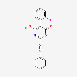 5-(2-Fluorophenyl)-4-hydroxy-2-(phenylethynyl)-6H-1,3-oxazin-6-one