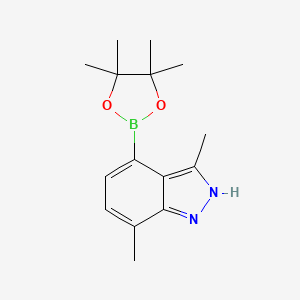 3,7-Dimethyl-4-(4,4,5,5-tetramethyl-1,3,2-dioxaborolan-2-yl)-1H-indazole