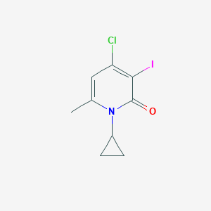 4-Chloro-1-cyclopropyl-3-iodo-6-methylpyridin-2(1H)-one