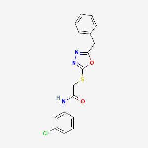 2-((5-Benzyl-1,3,4-oxadiazol-2-yl)thio)-N-(3-chlorophenyl)acetamide