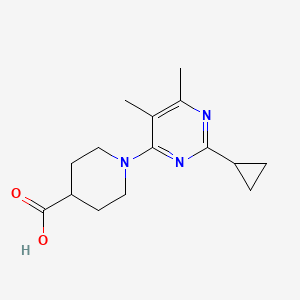 1-(2-Cyclopropyl-5,6-dimethylpyrimidin-4-yl)piperidine-4-carboxylic acid