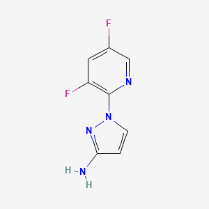 molecular formula C8H6F2N4 B1177764 1-(3,5-difluoro-2-pyridinyl)-1H-pyrazol-3-ylamine 