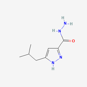 3-(2-methylpropyl)-1H-pyrazole-5-carbohydrazide
