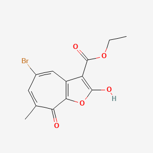 Ethyl 5-bromo-8-hydroxy-7-methyl-2-oxo-2H-cyclohepta[b]furan-3-carboxylate