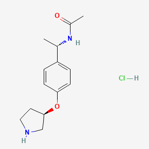 N-((S)-1-(4-((R)-Pyrrolidin-3-yloxy)phenyl)ethyl)acetamidehydrochloride