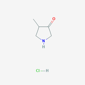 molecular formula C5H10ClNO B11777758 4-Methylpyrrolidin-3-one hydrochloride 