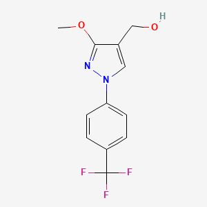 (3-Methoxy-1-(4-(trifluoromethyl)phenyl)-1H-pyrazol-4-yl)methanol