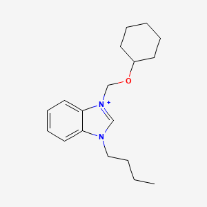 molecular formula C18H27N2O+ B1177847 3-butyl-1-[(cyclohexyloxy)methyl]-3H-benzimidazol-1-ium 