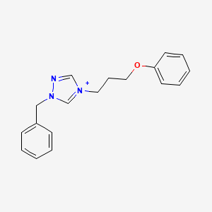 molecular formula C18H20N3O+ B1177856 1-benzyl-4-(3-phenoxypropyl)-1H-1,2,4-triazol-4-ium 