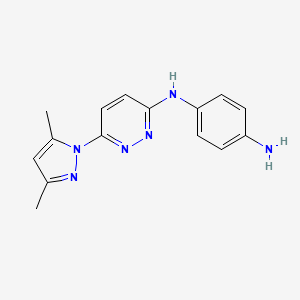 N1-(6-(3,5-Dimethyl-1H-pyrazol-1-yl)pyridazin-3-yl)benzene-1,4-diamine