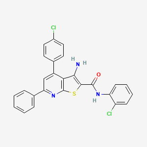 3-amino-N-(2-chlorophenyl)-4-(4-chlorophenyl)-6-phenylthieno[2,3-b]pyridine-2-carboxamide